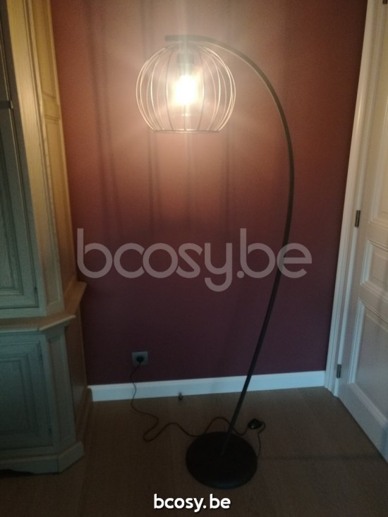 Marckdael vloerlamp Bolzona Marckdael 3298-LG1-30-RU 3298-LG1-30-GLOBE-CLEAR-KL 3298-LG1-30-RU-GLOBE-CLEAR-KL Vintage roest marron kastanjeb.