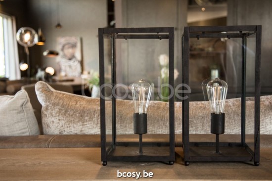 Marckdael tafellamp Quadro Marckdael 3321-LP1-RU Country-Living roest marron kastanjebruin tafellamp H 42cm VVD VDV Verlichting van Dijck Dy.