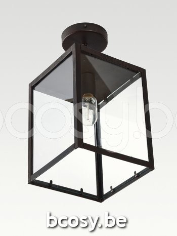 Marckdael Plafondlamp Quadro Marckdael 3321-PL1-MEDIUM-RU 3321-PL1-MED-RU Country-Living roest marron kastanjebruin Plafondlamp H 40cm VVD V.