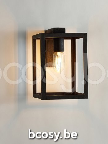 Marckdael wandlamp Quadro Marckdael 3366-15-A1-RU Country-Living roest marron kastanjebruin wandlamp H 27cm VVD VDV Verlichting van Dijck Dy.