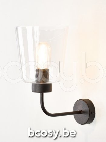 Marckdael wandlamp New-York Marckdael 3402-A1-RU 3402-A1-RU-CONO-CLEAR-KL Vintage roest marron kastanjebruin wandlamp H 12cm VVD VDV Verlich.