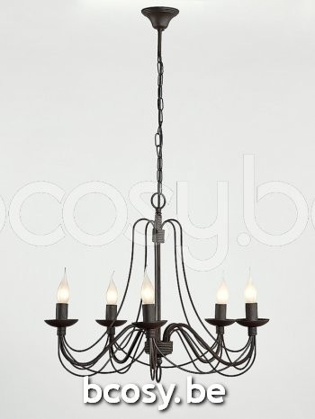 Marckdael luchter Astrid Marckdael 604-5-RU Chandeliers roest marron kastanjebruin luchter H 52cm VVD VDV Verlichting van Dijck Dyck Markdaa.