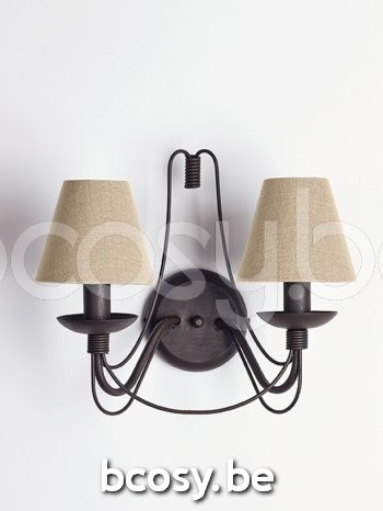 Marckdael wandlamp Astrid Marckdael 604-A2-RU 604-A2-RU-LINNEN-COLOR22 604-A2-RU-KLEM13-LINNEN-COLOR22 Chandeliers roest marron kastanjebrui.