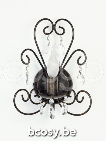 Marckdael wandlamp Pisa Marckdael 655-A1-RU Chandeliers roest marron kastanjebruin wandlamp H 30cm VVD VDV Verlichting van Dijck Dyck Markda.