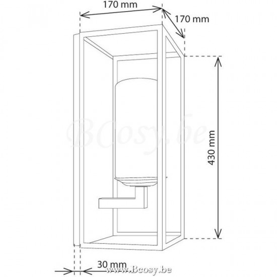 Authentage BVW101OUG Authentage BELLEFEU outdoor wall lamps lights Br. nickel Authentage Outdoor Wall Lamps.