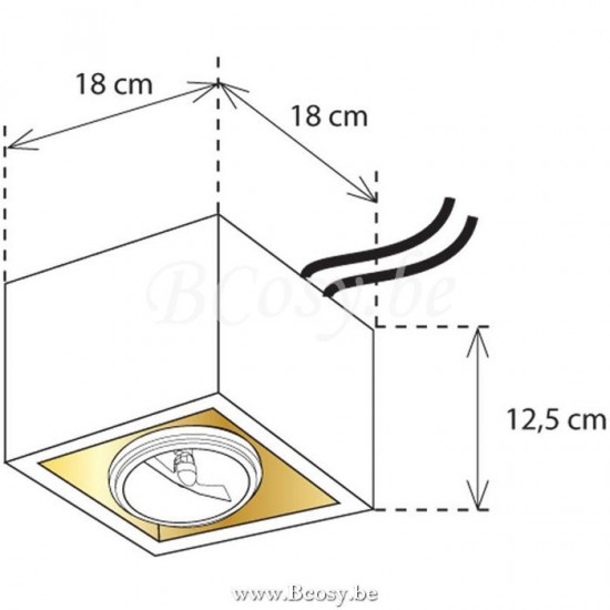 Authentage QCE0L1U18 Q-BRI Plafondlamp licht G53 Bronze Authentage Plafondlamp licht verlichting.