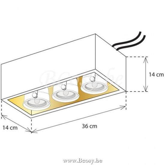 Authentage QCO0L3U36 Authentage Q-BRI Plafonnier ceiling lamp light BA15d Bronze Authentage ceiling lights.