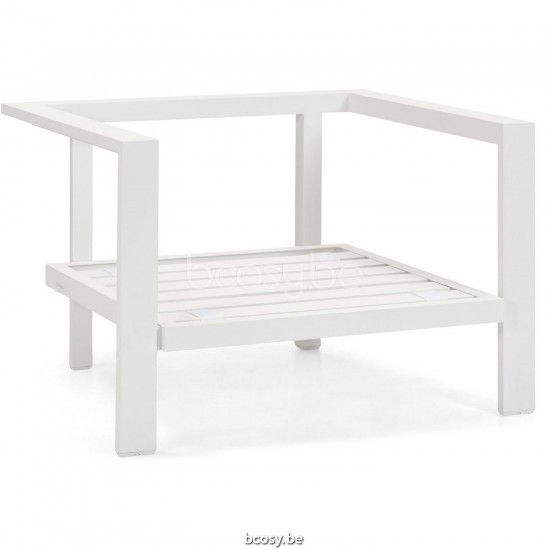 Diphano Cubic Stackable lounge chair Optional cushion set Aluminium White Frame.