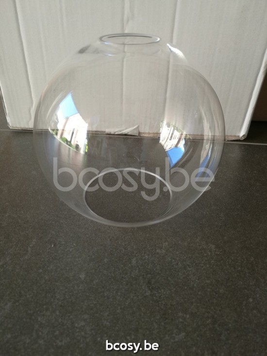 Marckdael lampekap Glasbol Helder Marckdael GLAS BOL KLEIN HELDER GLASS-GLOBE-CLEAR-SMALL Samples helder lampekap H 16cm VVD VDV Verlichting.