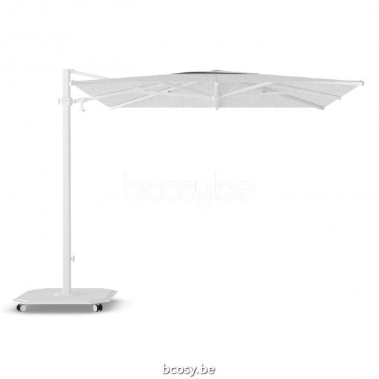 Jardinico JCP302 260x260 Vierkante Vrijhangende Parasol 2,6x2,6 Mast Wit Doek Ice Sunbrella Plus Marine UFJCP.302 CARACTERE.