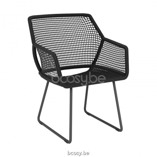 Jardinico LEWIS Armstoel Zwart aluminium - zwart synthetisch rotan.