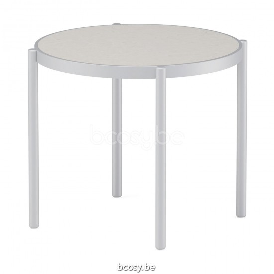 Jardinico VOLTE Ronde Bijzettafel Vernestbaar Ø50 Wit Ceramic Bianco.