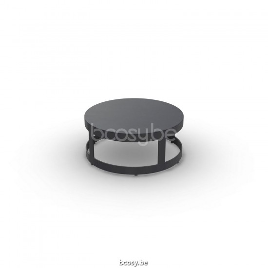 Jati Kebon Burford Table basse de jardin Aluminium anthracite mat Dessus de table Plaque d'aluminium Charcoal.