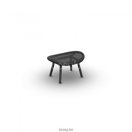 Jati Kebon Skate Alu Hocker Aluminium anthrazit matt Schnur Holzkohle.