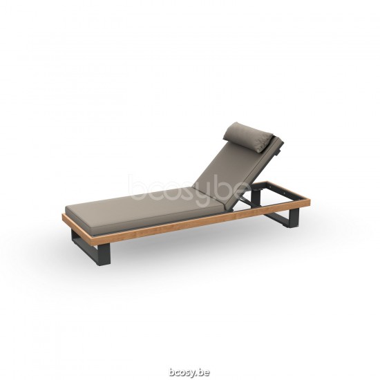 Jati Kebon Truro Sonnenliege Ohne kissen Aluminium anthrazit matt.