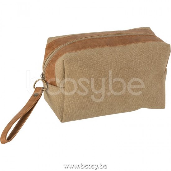 J Line trousses de toilette Mallettes Gamelles Jolipa Trousse De Toilette Cordon Textile Beige Marron.