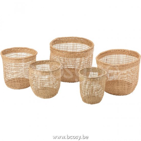 J Line Jline Set Van 5 Manden Oasis Zeegras Licht Naturel