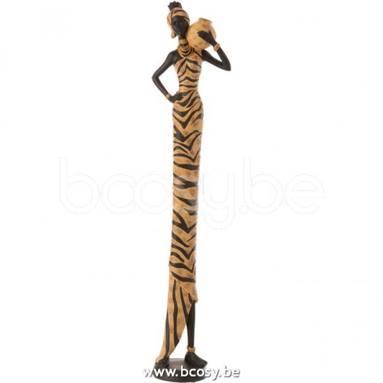 J Line Jline Afrikaanse Vrouw Zebra Poly Zwart Bruin