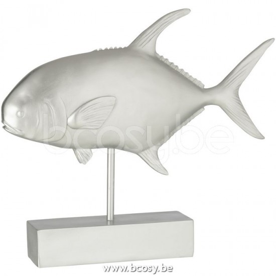 poissons sur base statuettes Jolipa J Line Jline Poisson Sur Pied Resine Argent