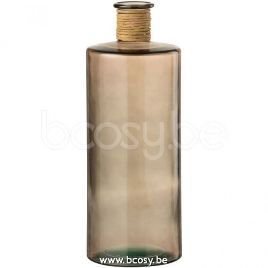 vases Jolipa J Line Jline Vase Safari Verre Marron Clair Small