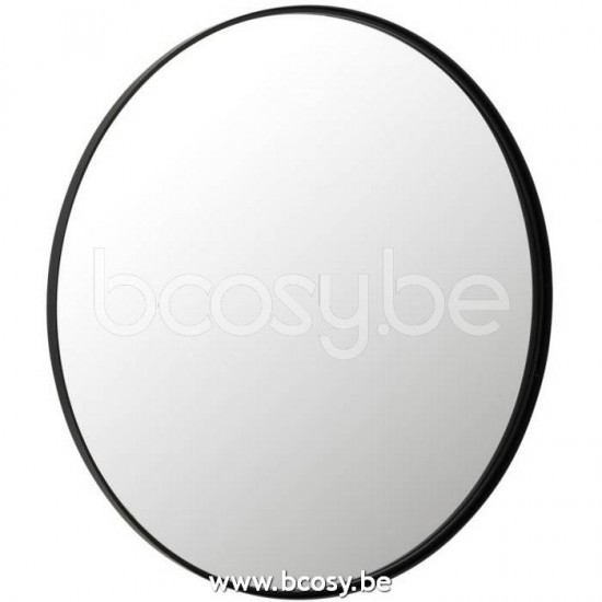 J Line Jline Spiegel Rund Hoch Rand Metall Glas Schwarz Large