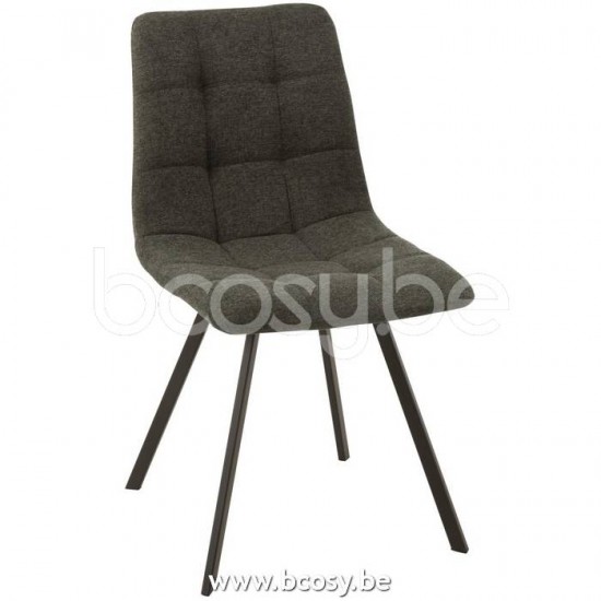 J Line Jline Chair Babette Textile Metal Dark Grey Silla Babette Textil Metal Gris Oscuro