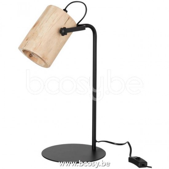 J Line Jline Desk Lamp Silas Berangan Wood Natural Table Lights