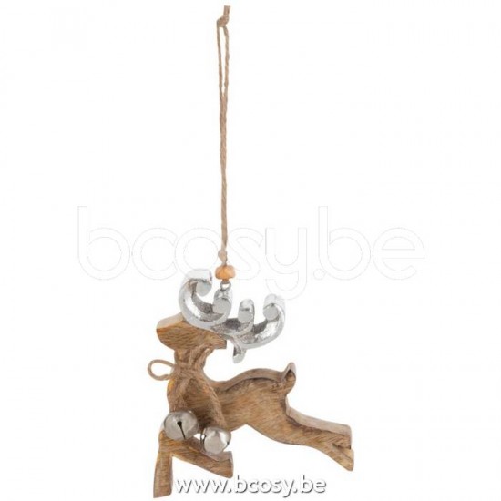 hivers Jolipa J Line Jline Renne Suspendu Bois De Manguier Naturel Argent