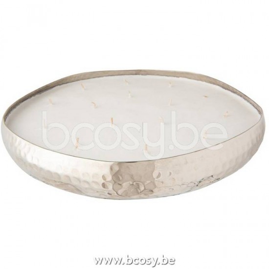 J Line Jline Scented Candle Livia Metal Silver X Large scented candles