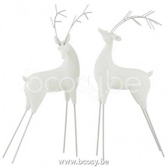 rennes caribous Jolipa J Line Jline Renne Resine Blanc Argent Small Assortiment De 2
