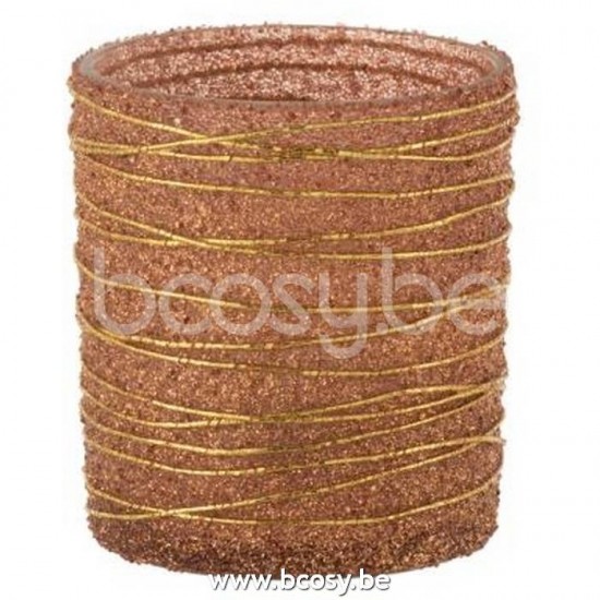 J Line Jline Tealight Holder Lines Glitter Glass Terracotta Gold Small tea lights holders