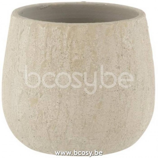 cachepots de fleur Jolipa J Line Jline Cachepot Taches Rugueux Ceramique Gris Medium