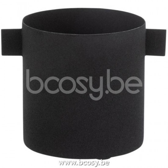 cachepots de fleur Jolipa J Line Jline Cachepot Rond Metal Noir Small