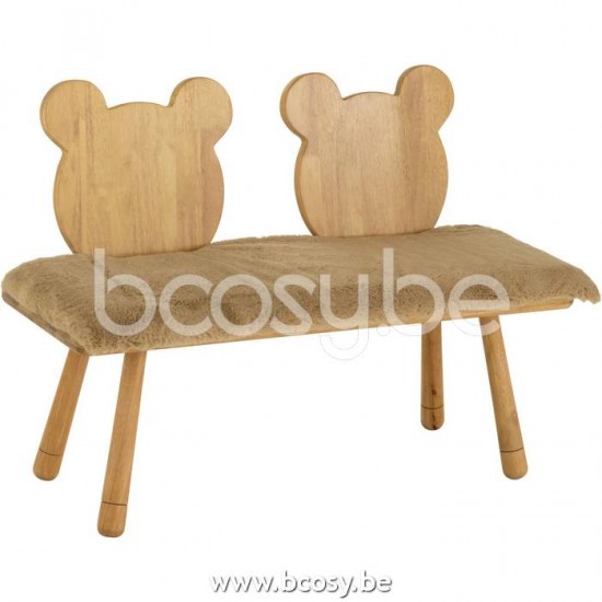 J Line Jline Chair Child Bear 2 People Wood Natural Chair Child Bear 2 People Wood Natural