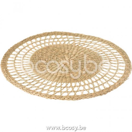 J Line Jline Jolipa 20860 Onderlegger Rond Zeegras Naturel