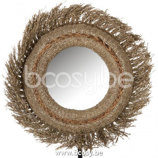 J Line Jline Jolipa 20912 Spiegel Mael Rond Gras Naturel