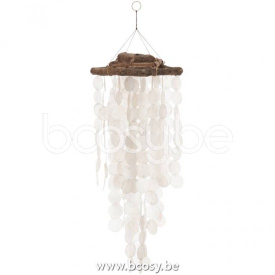 pendeloques Jolipa J Line Jline Carillon Coquilles Rondes Blanc