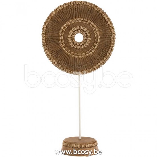 cercles sur pied statuettes Jolipa J Line Jline Cercle Pied Resine Blanc Marron Small