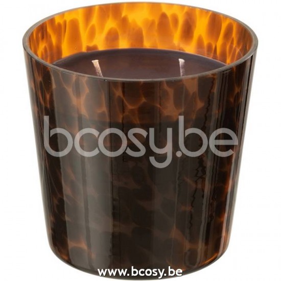 bougies parfumées Jolipa J Line Jline Bougie Parfumee Noa Marron Small 50H