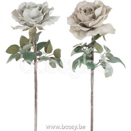 fleurs Jolipa J Line Jline Rose En Polyester Vieux Vert Mix Assortiment De 2