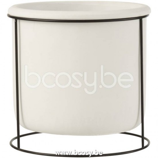 J Line Jline Flower Pot Suspended Cement White Large flowerpots