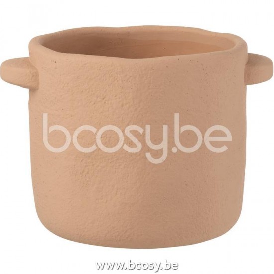 cachepots de fleur Jolipa J Line Jline Pot Gustave Ciment Marron Clair Large