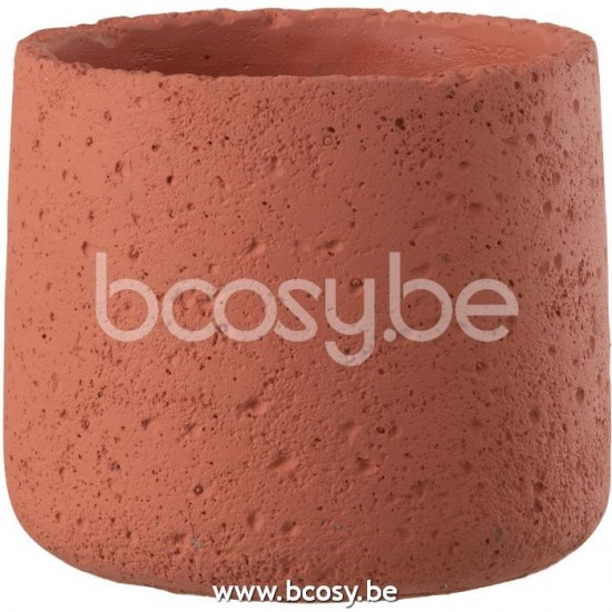 cachepots de fleur Jolipa J Line Jline Cachepot Potine Ciment Terracotta Medium