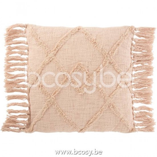 J Line Jline Jolipa 22828 Kussen Vierkant Ruit Katoen Polyester Roze