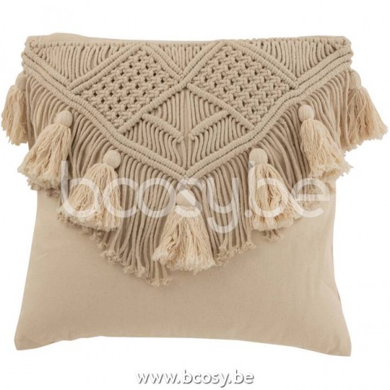 J Line Jline Jolipa 23149 Kussen Cosy Katoen Beige Small
