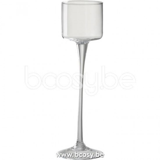 J Line Jline Hurricane On Foot Glass Transparent Small tea lights holders