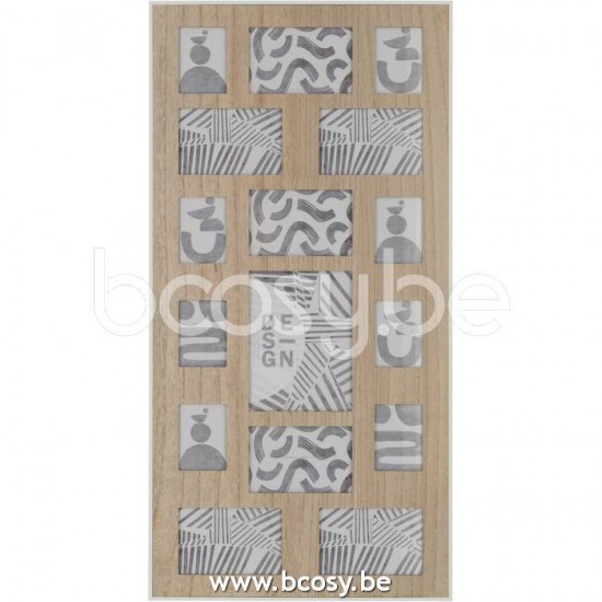 J Line Jline Photo Frame Wall Deco Door Hanger Natural Black Mdf pelemeles