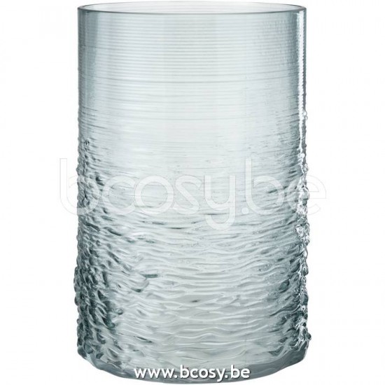 J Line Jline Portacandele Mare Vetro Blu Large Fotosforo Mar Cristal Azul Large