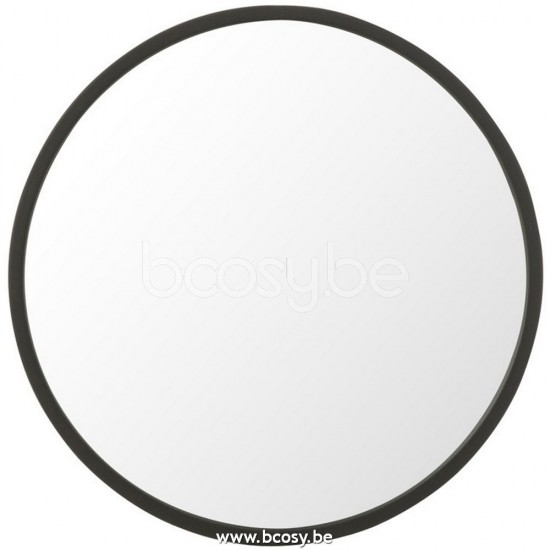 J Line Mirror Round Matt Black Small mirrors.