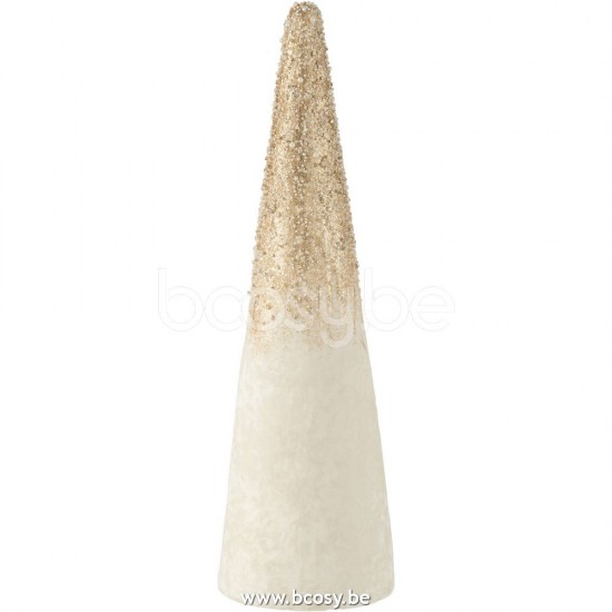 Jline Kegel Velvet Ecru Parels Goud Large.